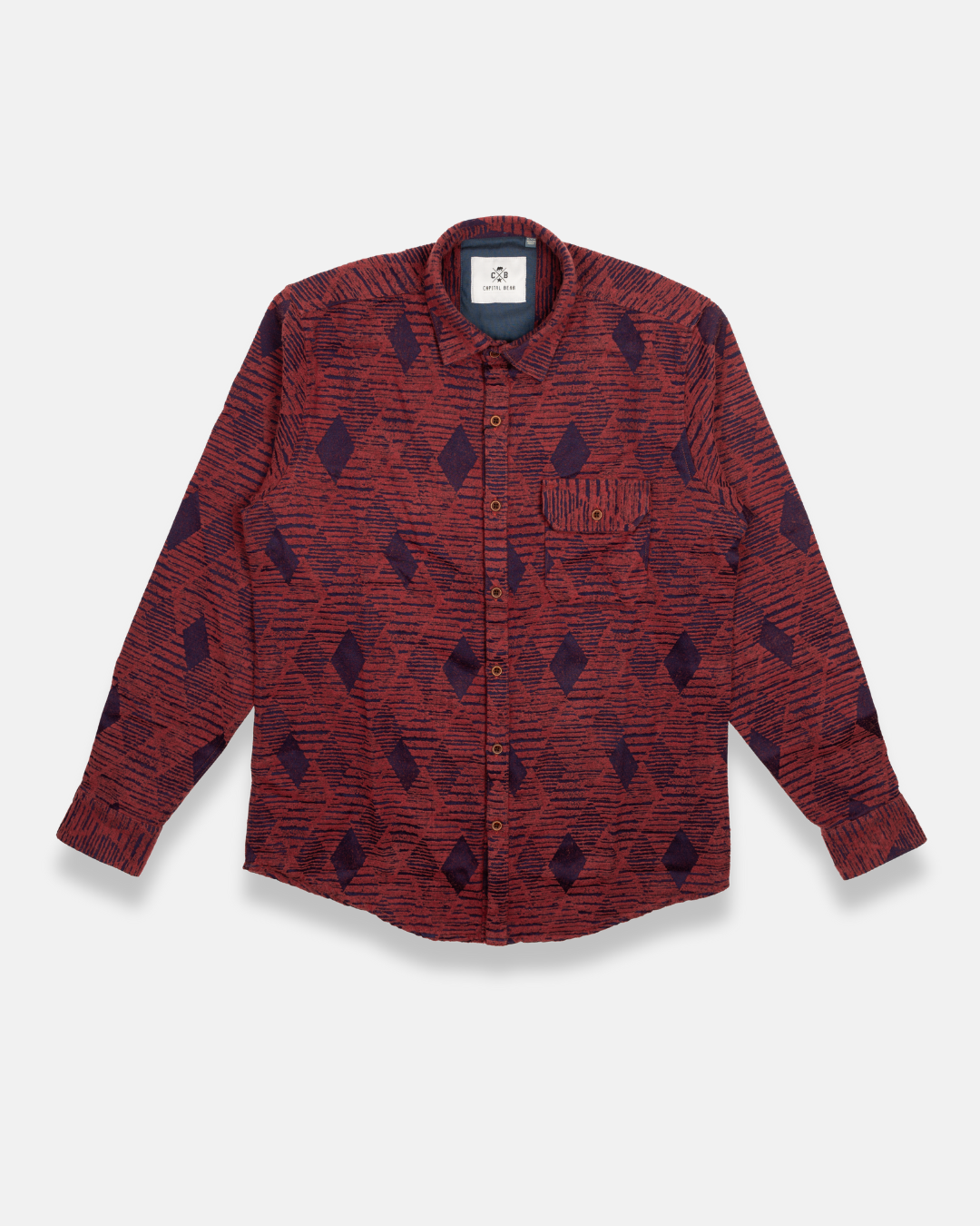 Camisa caballero patrones granate