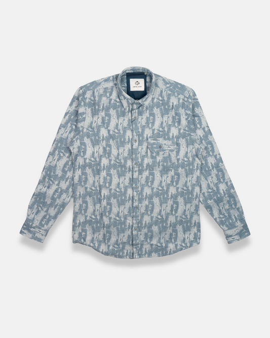 Camisa caballero patrones azul claro