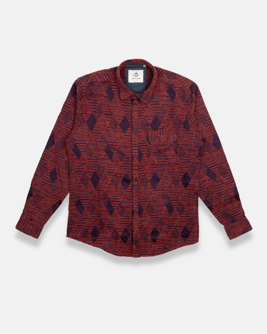 Camisa caballero patrones granate