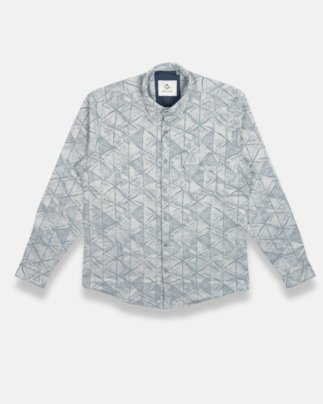 Camisa caballero patrones gris claro